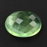 PREHNITE CHECKER OVAL CAB 16X12MM 16.10 Cts.