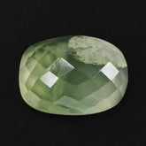 PREHNITE CHECKER CUSHION CAB 11X8MM 4.18 Cts.