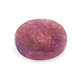 PINK RED SAPPHIRE ROSE CUT OVAL CAB 25X20MM 19.79 Cts.