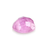 PINK SAPPHIRE (GLASSFILLED) CHECKER ROUND CAB (FROSTED BOTTOM) 5.00X5.00MM 0.64 Cts.