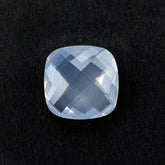 BLUE MOON QUARTZ CHECKER BRIOLETTE CUSHION (A/CLEAN) 12.00X12.00 MM 5.47 Cts.