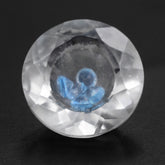 CRYSTAL CUT ROUND WITH (INSIDE SWISS BLUE TOPAZ CUT ROUND 1.50MM) 8MM 1.81 Cts.