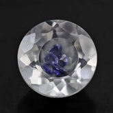 CRYSTAL CUT ROUND (WITH INSIDE IOLITE CUT ROUND 1.5MM) 8MM 1.86 Cts.