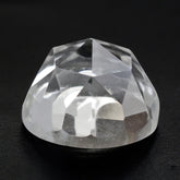 CRYSTAL ROSE CUT HIGH DOME ROUND CAB 10MM 4.28 Cts.