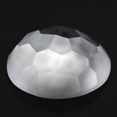 CRYSTAL IRREGULAR CUT ROUND FRASTED BOTTOM 24MM 33.70 Cts.