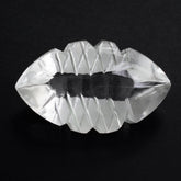 CRYSTAL BUFFTOP FISH CARVED BACK MARQUISE (DES#111) 20X11.50MM 10.70 Cts.