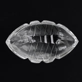 CRYSTAL BUFFTOP FISH CARVED BACK MARQUISE (DES#111) 20X11.50MM 10.70 Cts.