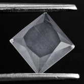 CRYSTAL TABLE CUT SQUARE FLAT WITH FROSTED BOTTOM 7MM 1.58 Cts.