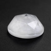 CRYSTAL ROSE CUT ROUND CAB WITH FROSTED BOTTOM 8MM 1.53 Cts.