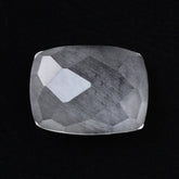 CRYSTAL CHECKER CUSHION CAB WITH FROSTED BOTTOM 8X6MM 1.39 Cts.