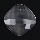 CRYSTAL CHECKER CUSHION CAB WITH FROSTED BOTTOM 16MM 6.71 Cts.