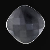 CRYSTAL CHECKER CUSHION CAB WITH FROSTED BOTTOM 16MM 6.71 Cts.