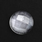 CRYSTAL CHECKER ROUND CAB WITH FROSTED BOTTOM 5MM 0.41 Cts.