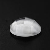 CRYSTAL CHECKER ROUND CAB WITH FROSTED BOTTOM 5MM 0.41 Cts.