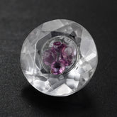 CRYSTAL CUT ROUND (WITH IN SIDE RHODOLITE CUT ROUND 1.5MM) 8MM 1.81 Cts.