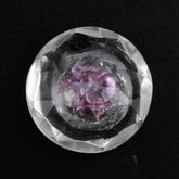 CRYSTAL CUT ROUND (WITH IN SIDE RHODOLITE CUT ROUND 1.5MM) 8MM 1.81 Cts.