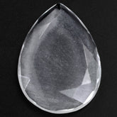 CRYSTAL TABLE CUT PEAR FLAT WITH FROSTED BOTTOM 20X14MM 6.40 Cts.