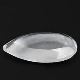 CRYSTAL TABLE CUT PEAR FLAT WITH FROSTED BOTTOM 20X14MM 6.40 Cts.