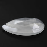 CRYSTAL ROSE CUT PEAR CAB WITH FROSTED BOTTOM 20X14MM 8.06 Cts.