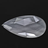 CRYSTAL ROSE CUT PEAR CAB WITH FROSTED BOTTOM 28X14MM 12.90 Cts.