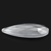 CRYSTAL ROSE CUT PEAR CAB WITH FROSTED BOTTOM 28X14MM 12.90 Cts.