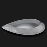 CRYSTAL TABLE CUT PEAR FLAT WITH FROSTED BOTTOM 34X23MM 25.19 Cts.