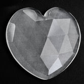 CRYSTAL ROSE CUT HEART CAB WITH FROSTED BOTTOM (FLAT) 20X19MM 11.39 Cts.