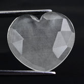 CRYSTAL ROSE CUT HEART CAB WITH FROSTED BOTTOM (FLAT) 20X19MM 11.39 Cts.
