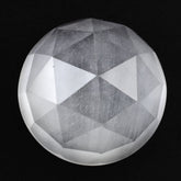 CRYSTAL ROSE CUT ROUND CAB WITH FROSTED BOTTOM 15MM 12.59 Cts.