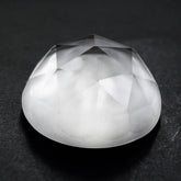 CRYSTAL ROSE CUT ROUND CAB WITH FROSTED BOTTOM 15MM 12.59 Cts.