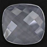 CRYSTAL CHECKER CUSHION CAB WITH FROSTED BOTTOM 16MM 7.15 Cts.