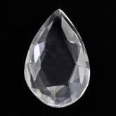 CRYSTAL ROSE CUT BRIOLETTE PEAR 14X9MM 3.06 Cts.