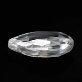 CRYSTAL ROSE CUT BRIOLETTE PEAR 14X9MM 3.06 Cts.