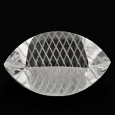 CRYSTAL BUFFTOP CARVED NET BACK MARQUISE (DES#104) 20x12MM 10.00 Cts.