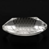 CRYSTAL BUFFTOP CARVED NET BACK MARQUISE (DES#104) 20x12MM 10.00 Cts.
