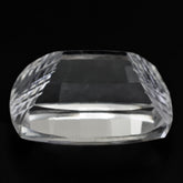 CRYSTAL CUSHION STEP CUT WITH CARVED SIDES (DES#78) 16X12MM 11.70 Cts.