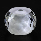 CRYSTAL QUARTZ IRREGULAR FACETED ROUNDEL (FULL DRILL) 16MM 18.60 Cts.