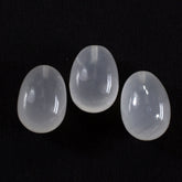 ROCK CRYSTAL QUARTZ PLAIN EGG (HALF DRILL) 14X10MM 9.64 Cts.