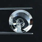 CRYSTAL QUARTZ SPIREL CUT ROUND 15.00MM 10.54 Cts.