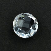 CRYSTAL QUARTZ CHECKER CUT BRIOLETTE ROUND 9.00MM 2.25 Cts.
