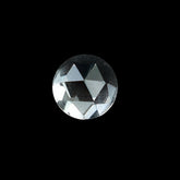 CRYSTAL ROCK QUARTZ ROSE CUT ROUND CAB (WHITE/CLEAN)3.00X3.00 MM 0.17 CTS