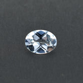 CRYSTAL ROCK QUARTZ CHECKER TOP CUT OVAL 8.00X6.00 MM 1.29 CTS