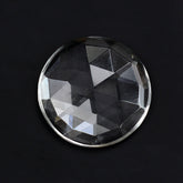 CRYSTAL ROSE CUT ROUND CAB (FLAT) 18MM 11.6 Cts.