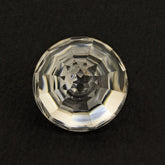 CRYSTAL BUFFTOP CONCAVE STEP CUT BACK ROUND (DES#47) 15MM 11.65 Cts.