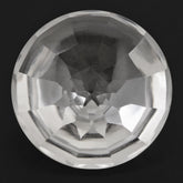 CRYSTAL BUFFTOP CONCAVE STEP CUT BACK ROUND (DES#47) 15MM 11.48 Cts.