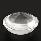 CRYSTAL BUFFTOP CONCAVE STEP CUT BACK ROUND (DES#47) 15MM 11.48 Cts.