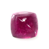 RUBELLITE RED SUGARLOAF CUSHION CAB (VERY MILKY) 10X10MM 5.18 Cts.