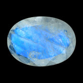 RAINBOW MOONSTONE BOTH SIDE TABLE CUT OVAL CAB (SEMI CLOUDY) 18X13MM 7.50 Cts.