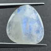 RAINBOW MOONSTONE ROSE CUT BRIOLETTE IRREGULAR TRILLIONISH (SEMI CLOUDY) 18X16MM 7.62 Cts.