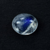 RAINBOW MOONSTONE PLAIN OVAL CAB (SEMI CLOUDY)(NICE BLUE SHINE) 12.00X10.00 MM 4.55 Cts.